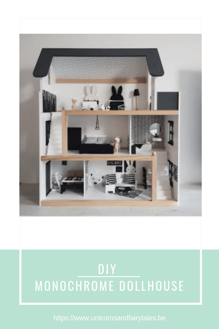 DIY monochrome dollhouse