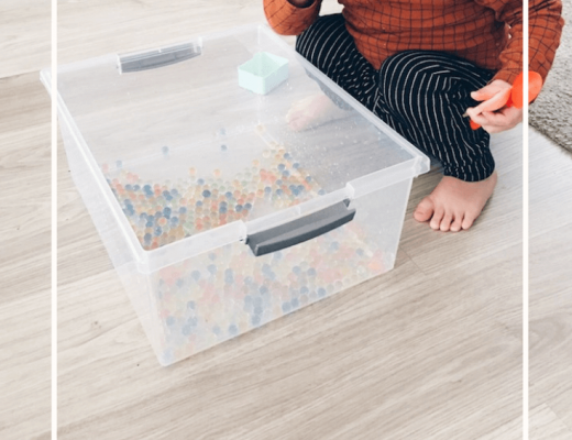 ontdekdoos sensory bin - unicorns & fairytales