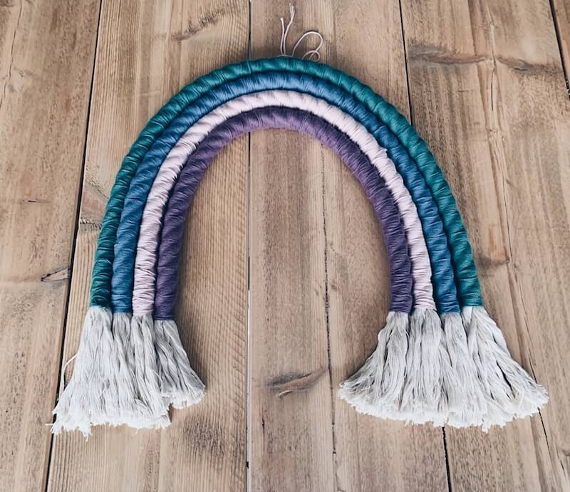 macramé regenboog wandhanger - unicorns & fairytales