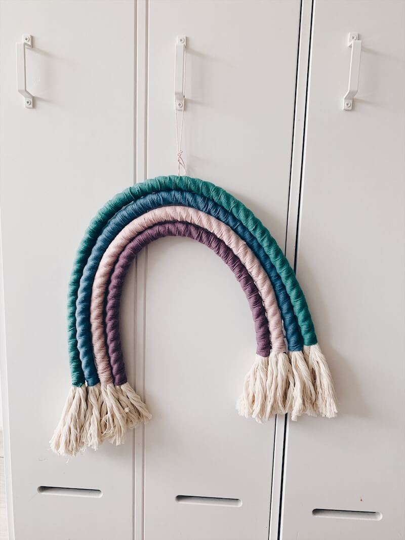 macramé regenboog wandhanger - unicorns & fairytales