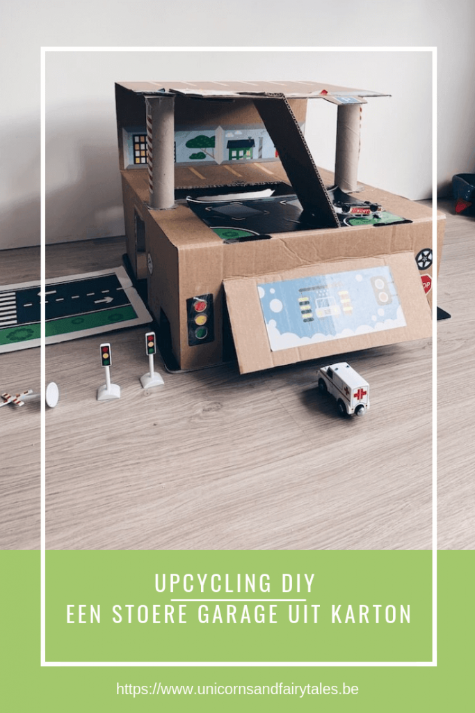 DIY garage uit karton maken - unicorns & fairytales