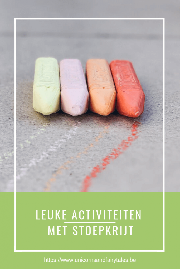 activiteiten met stoepkrijt - unicorns & fairytales