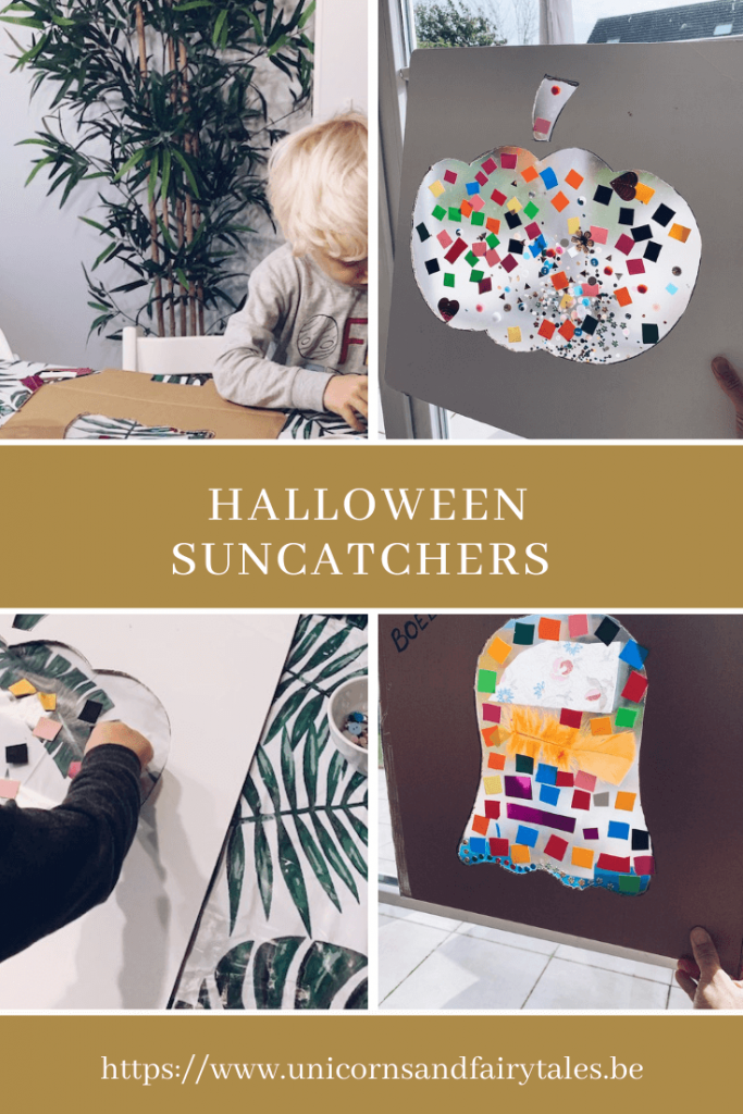 Halloween suncatcher maken - unicorns & fairytales
