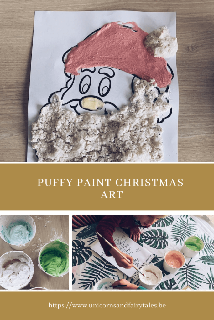 puffy paint kerst - unicorns & fairytales