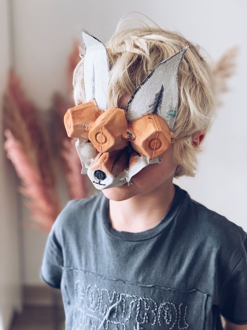 masker van een eierdoos - unicorns & fairytales