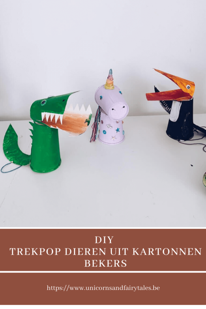 knutselen met kartonnen bekers en bordjes - unicorns & fairytales