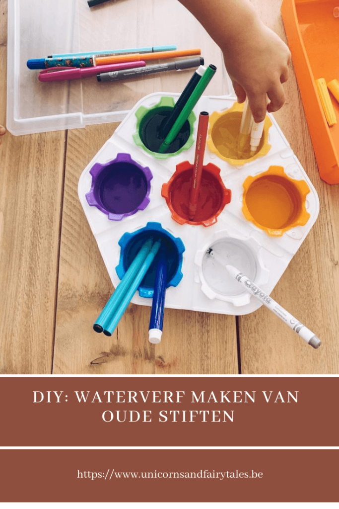 waterwerf maken van lege stiften - unicorns & fairytales