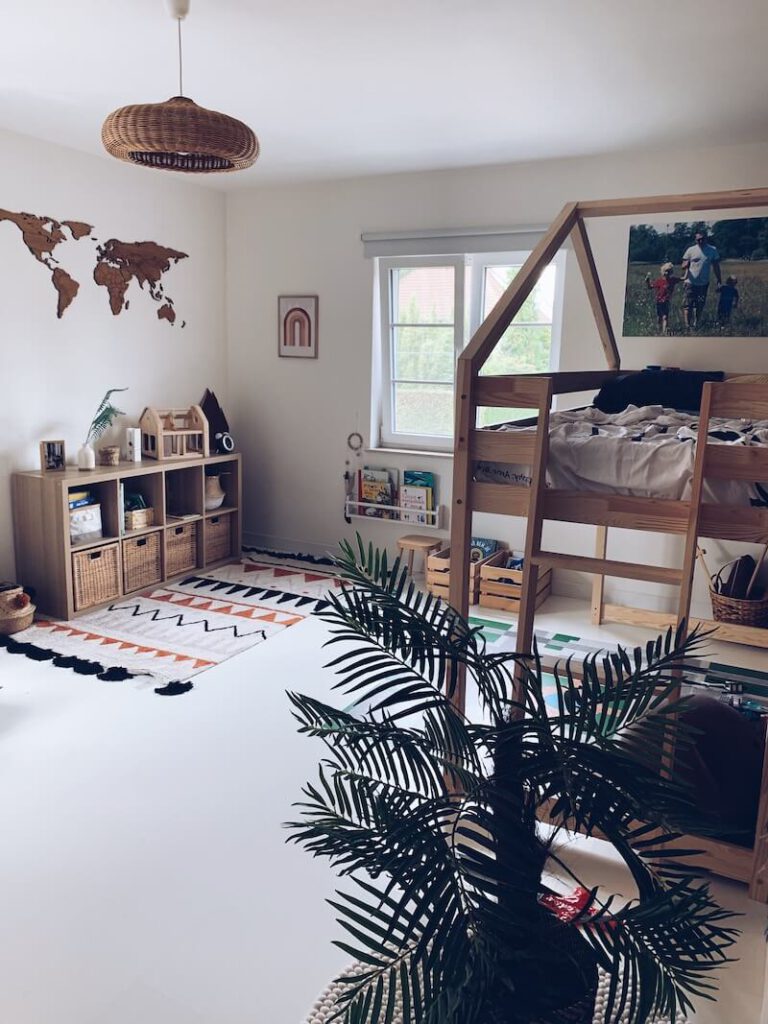 slaapkamer met natuurlijke kleuren - unicorns & fairytales