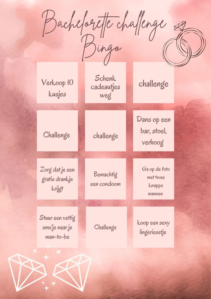 bachelorette bingo - unicorns & fairytales