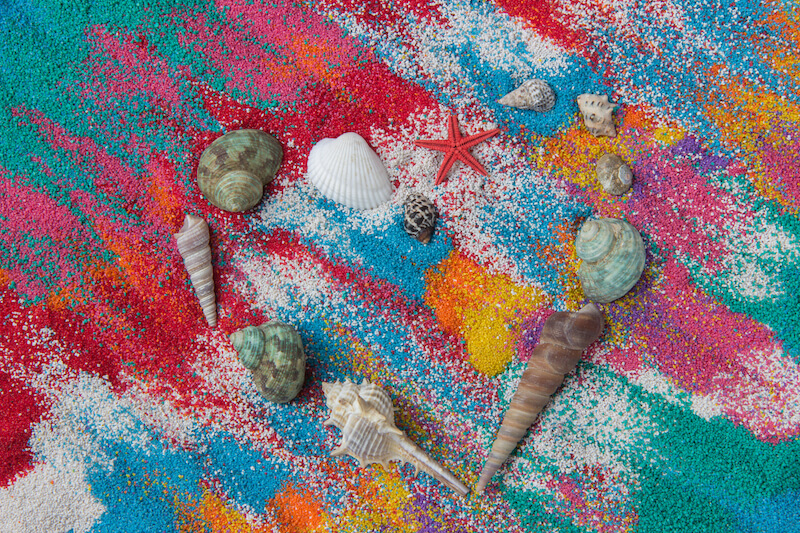 sand art  zand kunst met kinderen - unicorns & fairytales